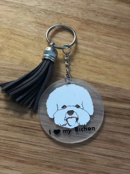 I ❤️ my Bichon Key Rings